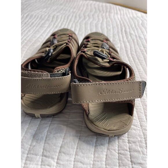 Eddie Bauer Blakely Brown Leather Hiking Walking Sandals Women Size 8 - Picture 4 of 7